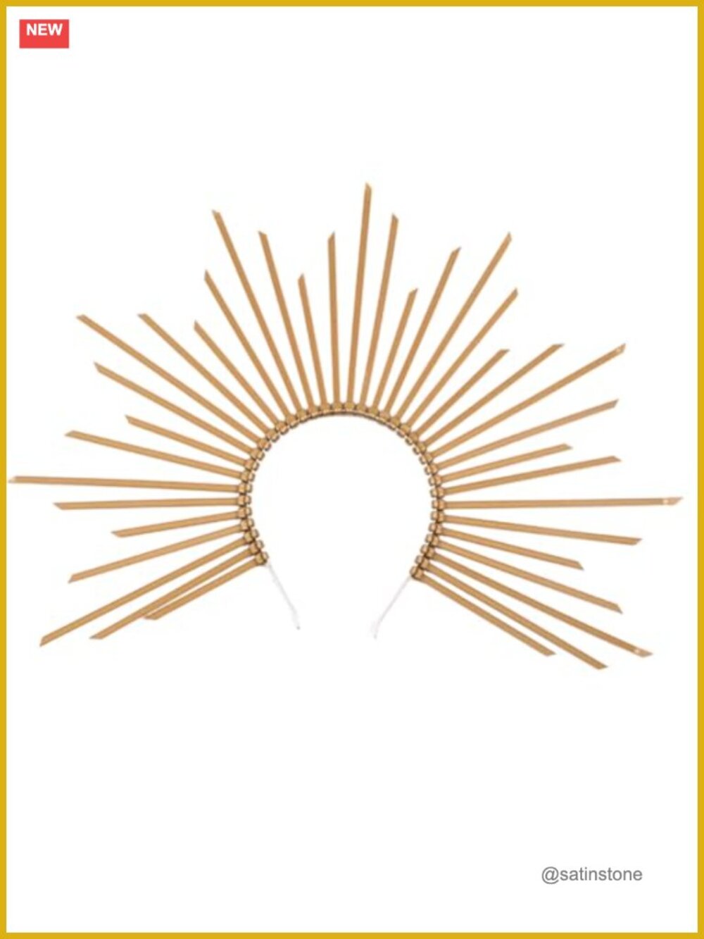 Sun Crown Headband Halo Costume Headpiece Plastic Zip Tie Closure